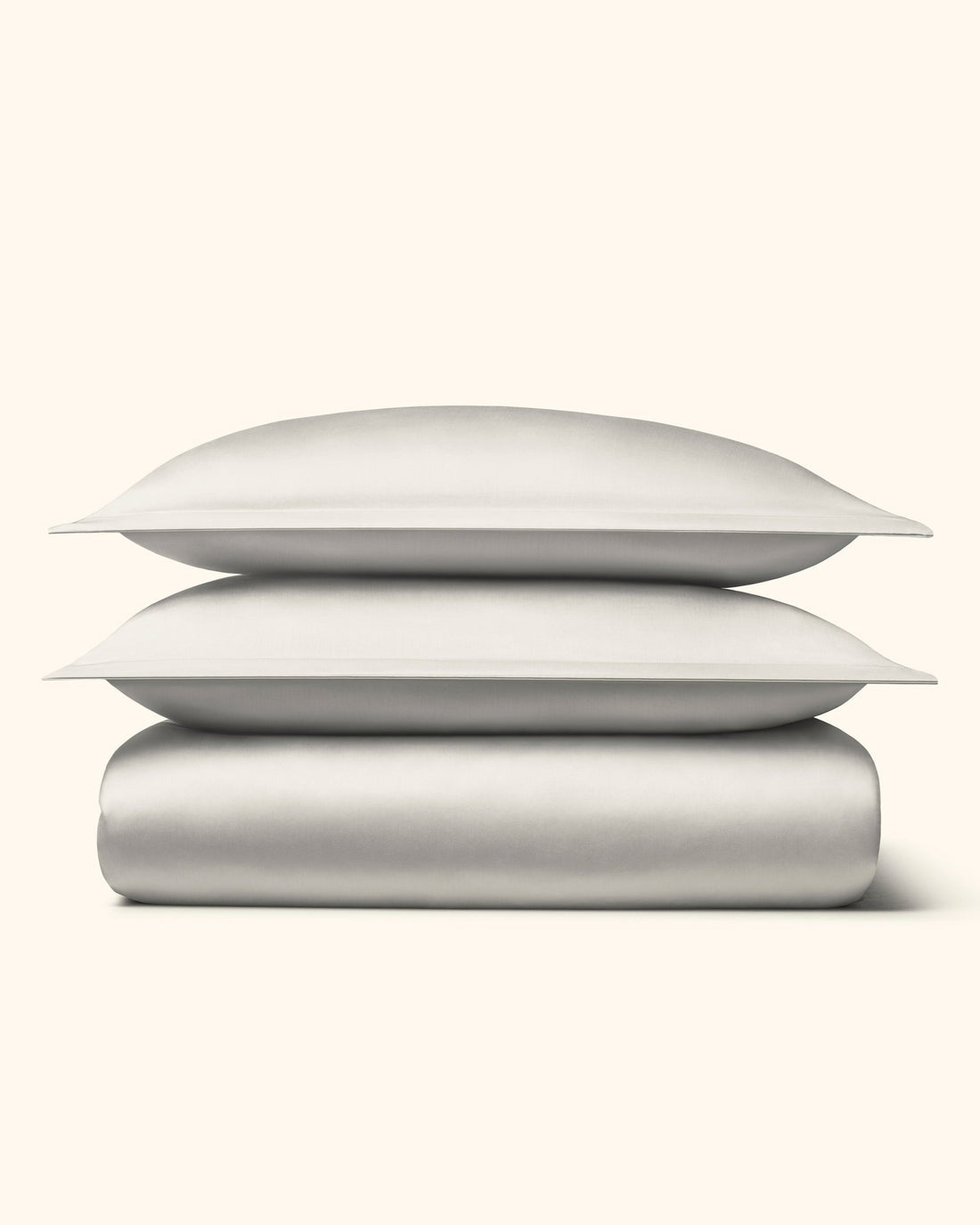 Ägyptische Baumwolle Bettwäsche Set Beige 135x200 cm 40x80 cm