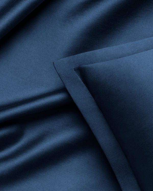 Ägyptische Baumwolle Bettwäsche Set Dunkelblau 135x200 cm 40x80 cm