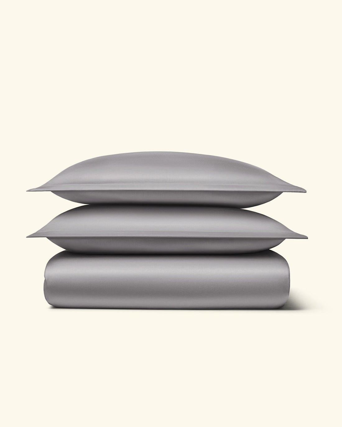 Ägyptische Baumwolle Bettwäsche Set Dunkelgrau 135x200 cm 40x80 cm