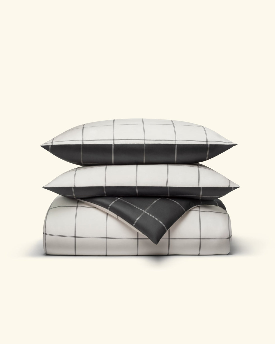 Ägyptische Baumwolle Bettwäsche Set Kariert 135x200 cm 40x80 cm