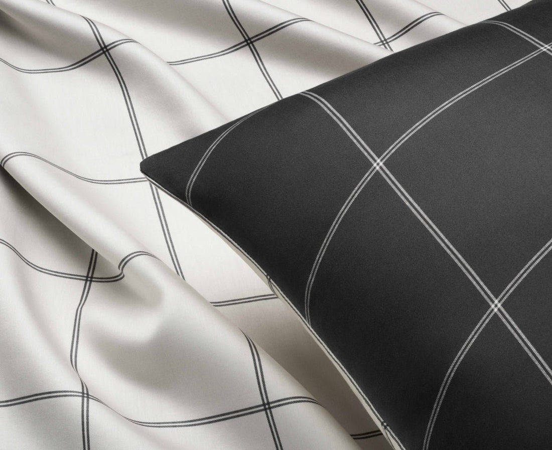 Ägyptische Baumwolle Bettwäsche Set Kariert 135x200 cm 40x80 cm