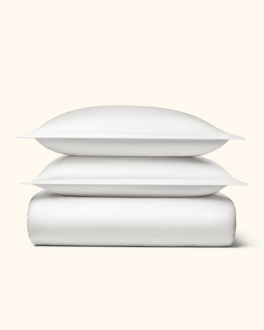 Ägyptische Baumwolle Bettwäsche Set Weiß 135x200 cm 40x80 cm