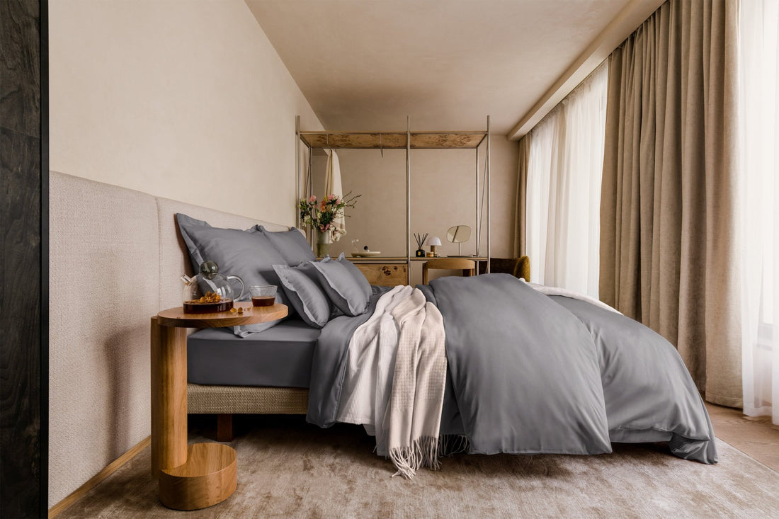 Ägyptische Baumwolle Kissenbezüge Dunkelgrau 40x40 cm