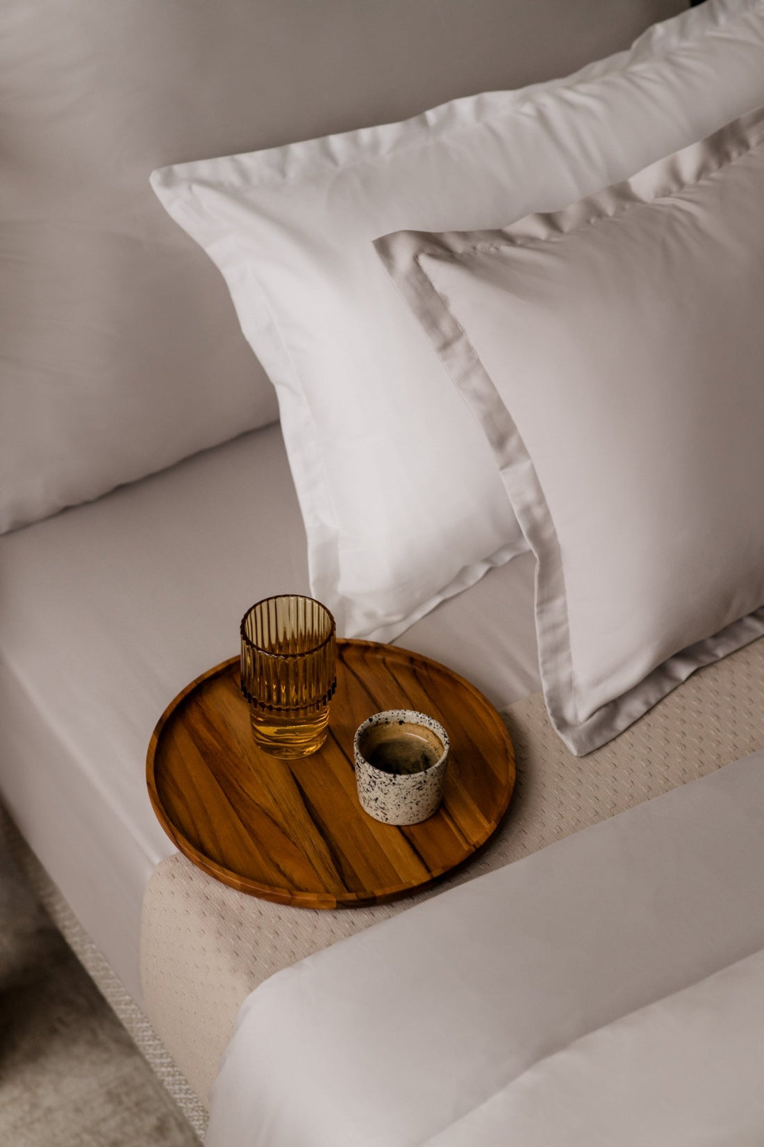 Ägyptische Baumwolle Spannbettlaken Beige 90x200 cm