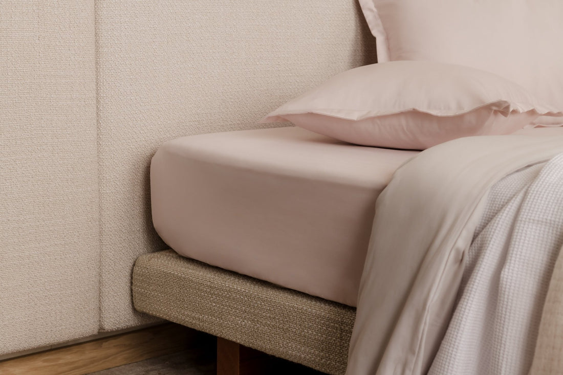 Ägyptische Baumwolle Spannbettlaken Hellrosa 90x200 cm