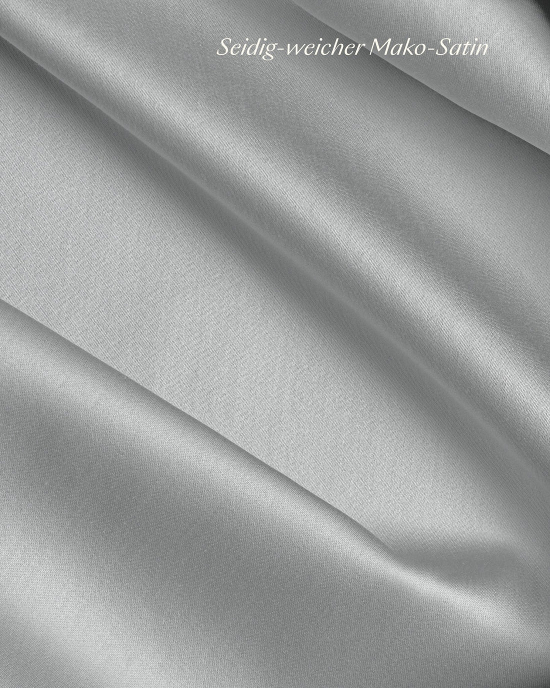 Bio - Baumwolle Bettwäsche Set Graublau 135x200 cm 80x80 cm