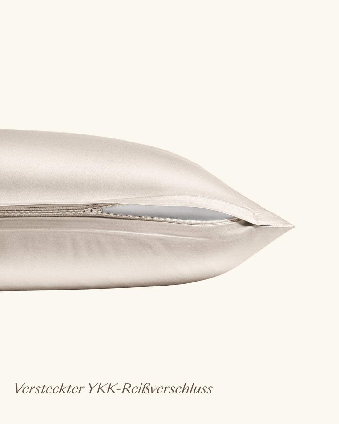 Bio - Baumwolle Bettwäsche Set Natural Creme 135x200 cm 80x80 cm