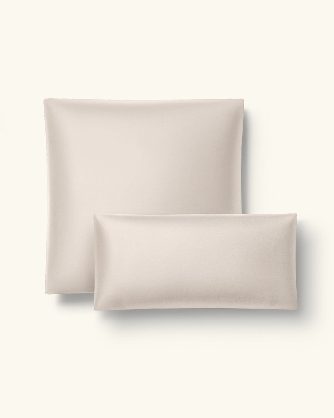 Bio - Baumwolle Bettwäsche Set Natural Creme 135x200 cm 80x80 cm