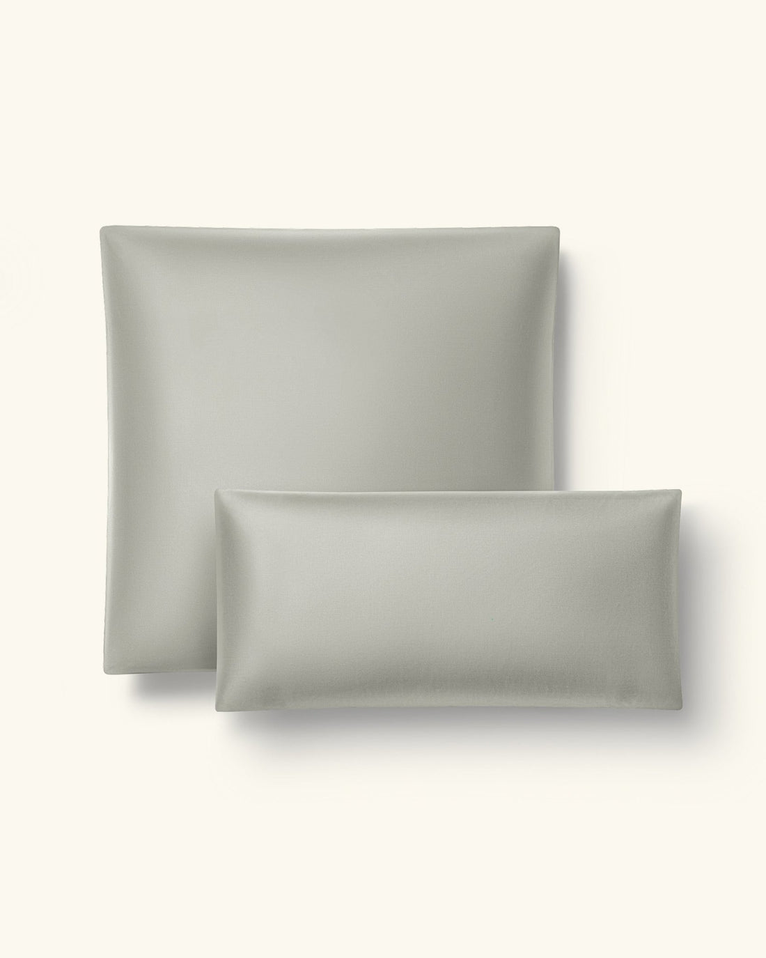 Bio - Baumwolle Bettwäsche Set Salbeigruen 135x200 cm 80x80 cm