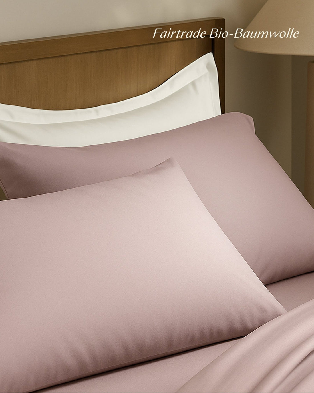 Bio - Baumwolle Kissenbezüge Altrosa 30x30 cm