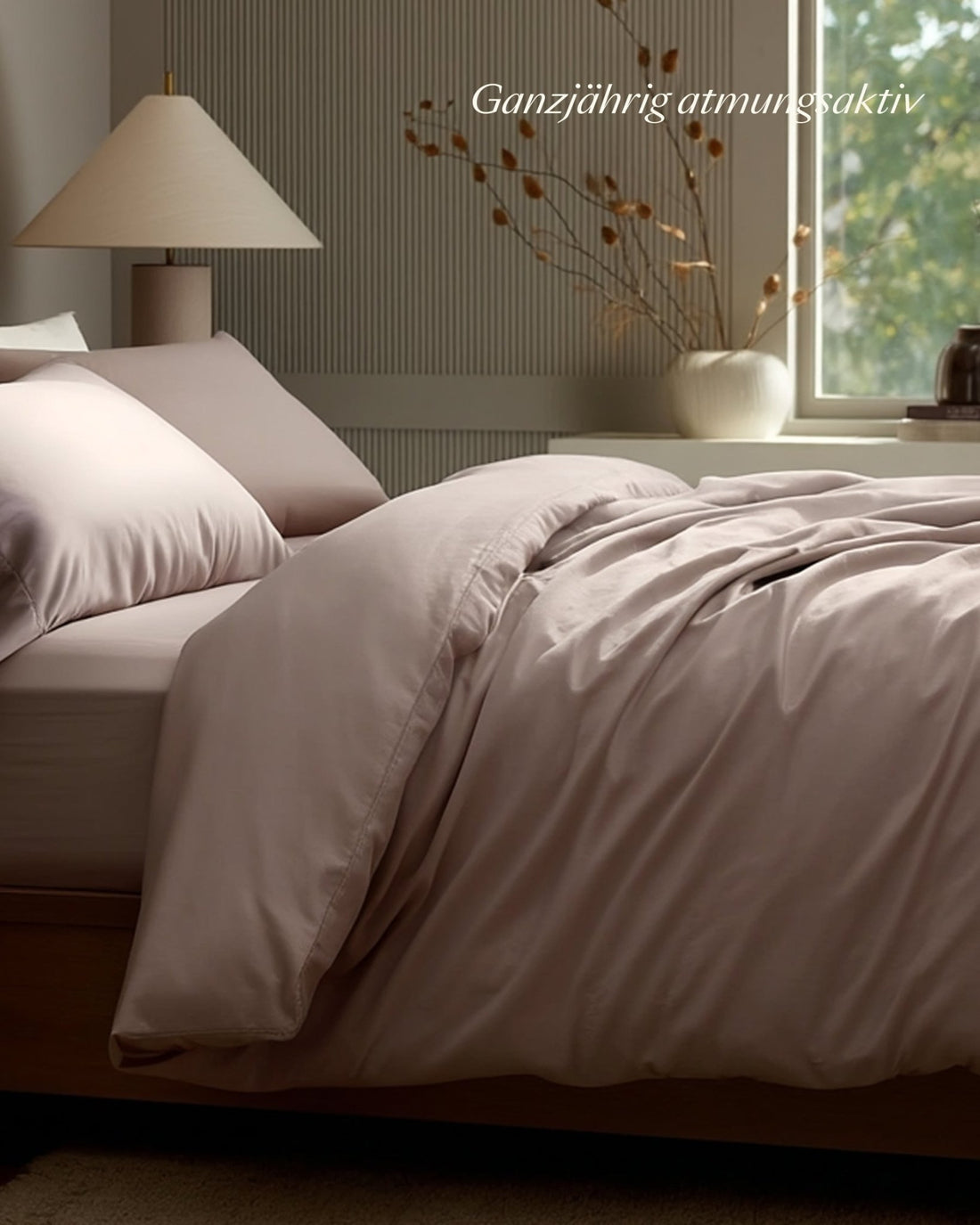 Bio - Baumwolle Kissenbezüge Altrosa 30x30 cm