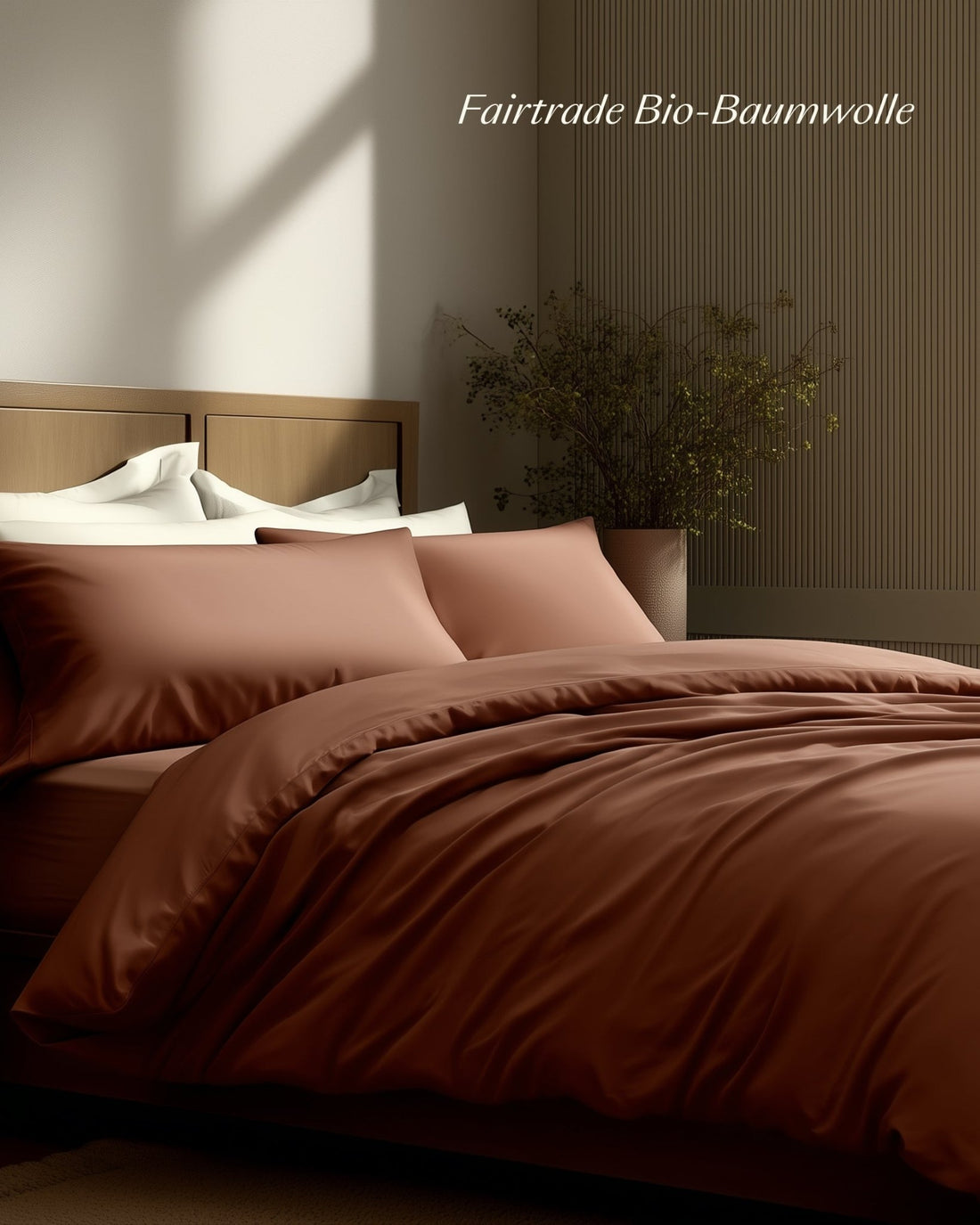 Bio - Baumwolle Kissenbezüge Cinnamon 30x30 cm