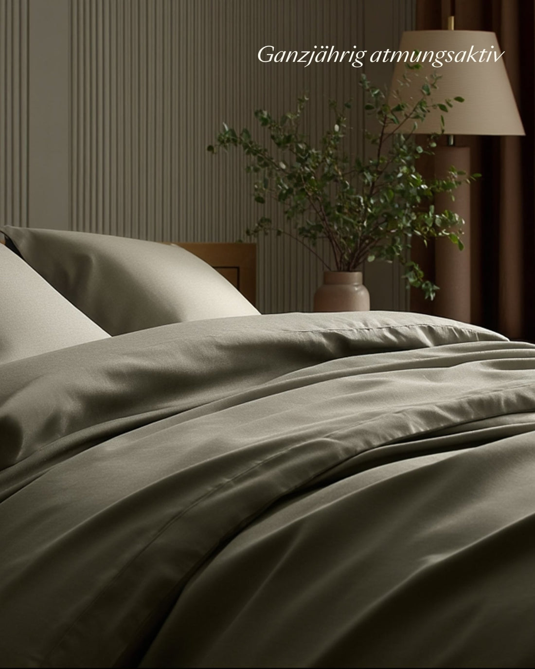 Bio - Baumwolle Kissenbezüge Dunkelgruen 30x30 cm