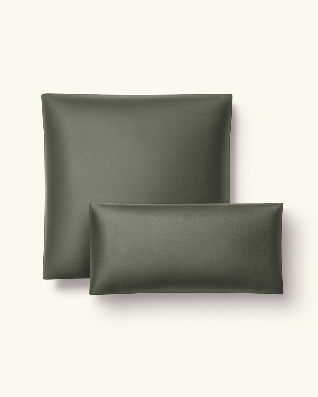 Bio - Baumwolle Kissenbezüge Dunkelgruen 30x30 cm