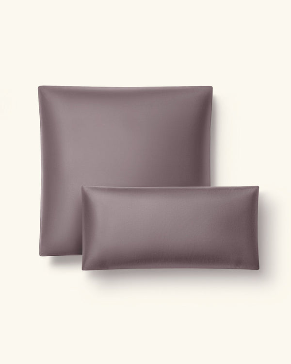Bio - Baumwolle Kissenbezüge Dunkellila 30x30 cm
