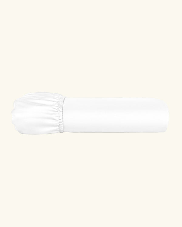 Bio - Baumwolle Spannbettlaken Weiß 90x200 cm
