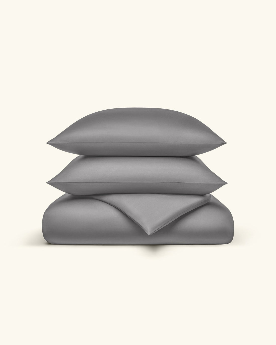 Lyocell Bettwäsche Set Dunkelgrau 135x200 cm 80x80 cm