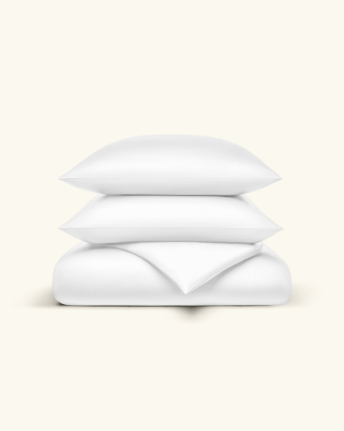 Lyocell Bettwäsche Set Weiß 135x200 cm 80x80 cm