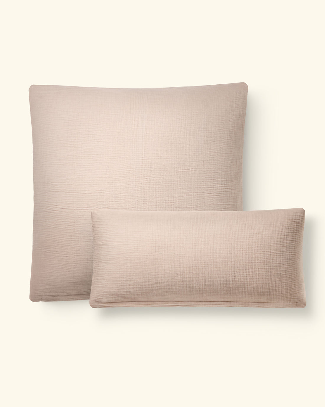 Musselin Kissenbezüge 2er-Set Beige
