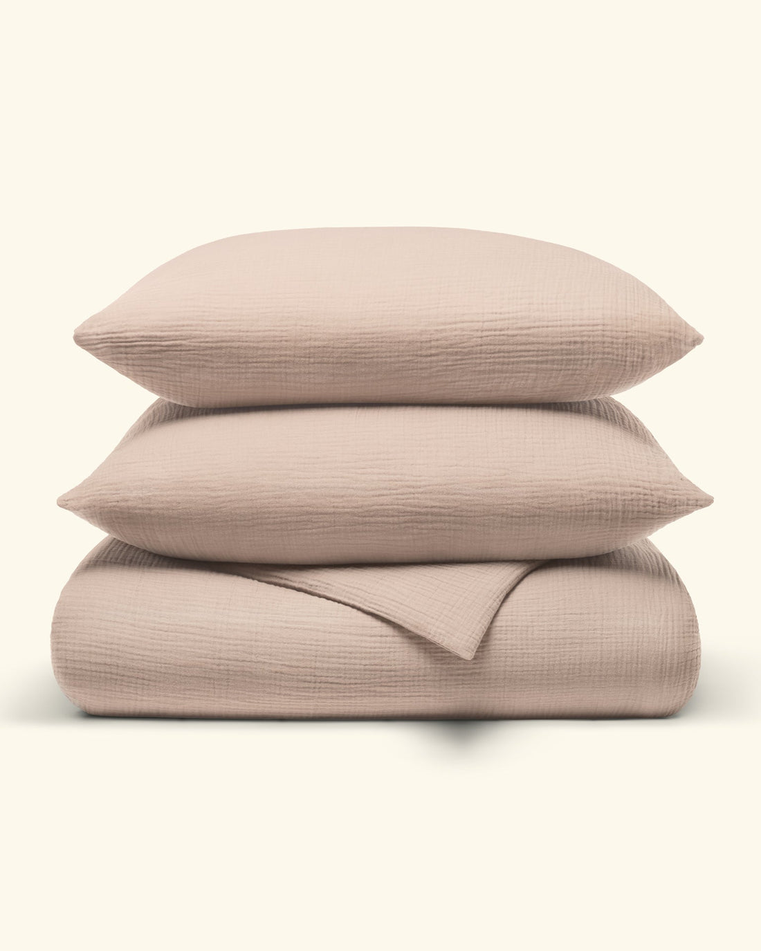 Musselin Kissenbezüge 2er-Set Beige 80x80 cm