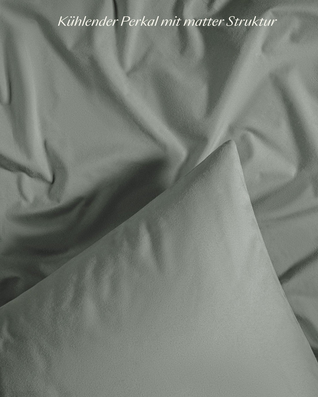 Perkal Bettwäsche Set Grün 135x200 cm 80x80 cm