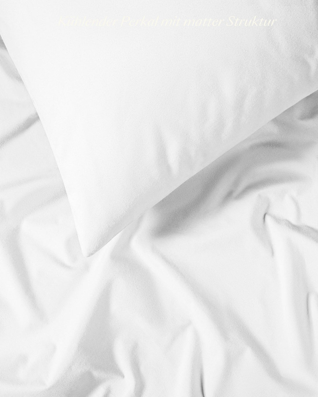 Perkal Bettwäsche Set Weiß 135x200 cm 80x80 cm