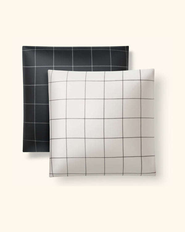 Ägyptische Baumwolle Kissenbezüge Kariert 2x 40x80 cm