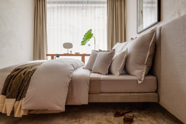 Ägyptische Baumwolle Spannbettlaken Beige 90x200 cm