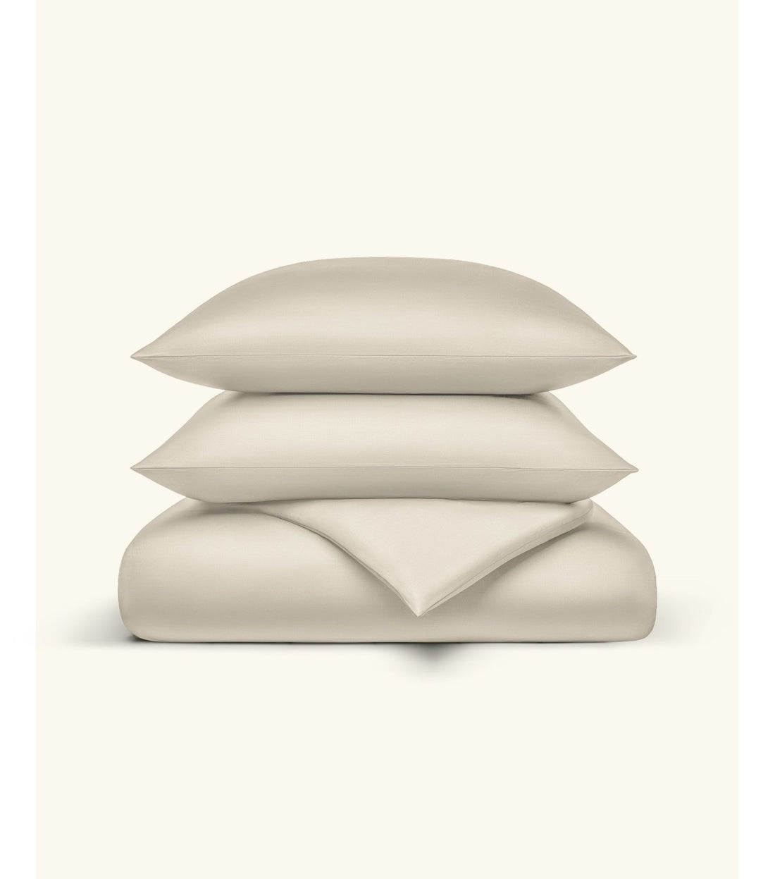 Biber Bettwäsche Set Beige 135x200 cm 80x80 cm