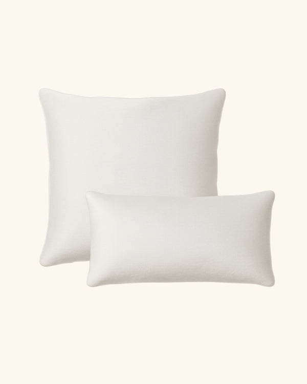 Biber Kissenbezüge 2er - Set Cremeweiß 40x80 cm