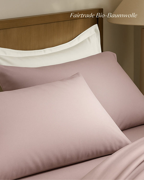 Bio - Baumwolle Kissenbezüge Altrosa 30x30 cm
