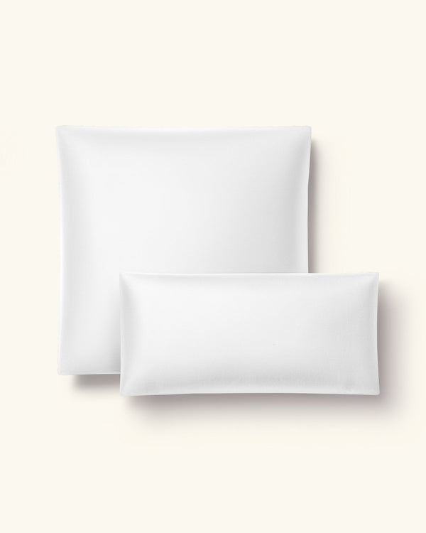 Lyocell Bettwäsche Set Weiß 135x200 cm 80x80 cm